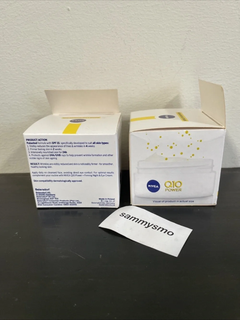 NIVEA Q10 Power Anti-Wrinkle + Firming Day Cream SPF15- 1.7oz, x2